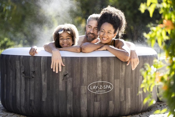 Spa Hinchable Lay-Z-Spa Bahamas  | Jacuzzi Port�til Redondo 180x66 cm para 2-4 Personas